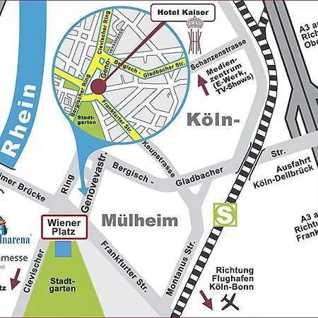 Kaiser Am Wiener Platz 3* Кёльн
